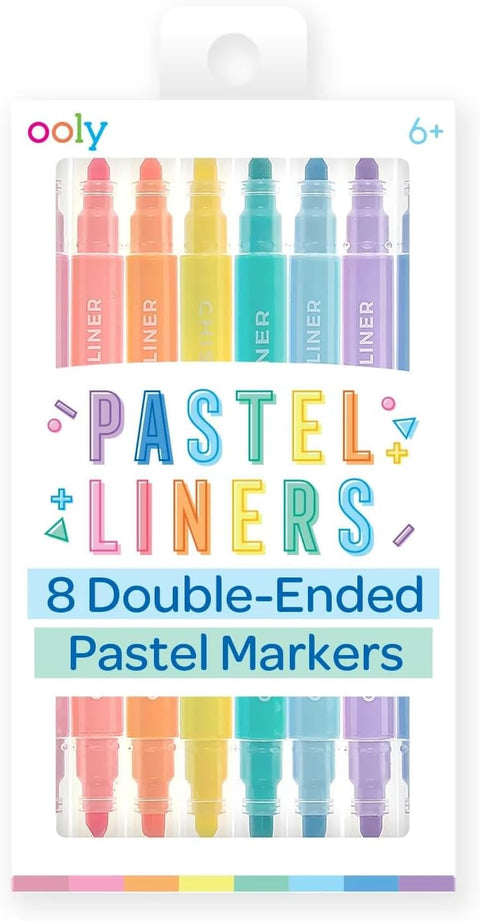 Pastel Liners Double Ended Markers (Set of 8)