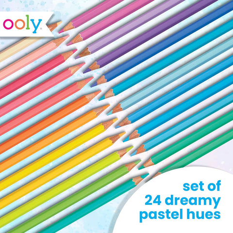 Pastel Hues Colored Pencils - Set of 24