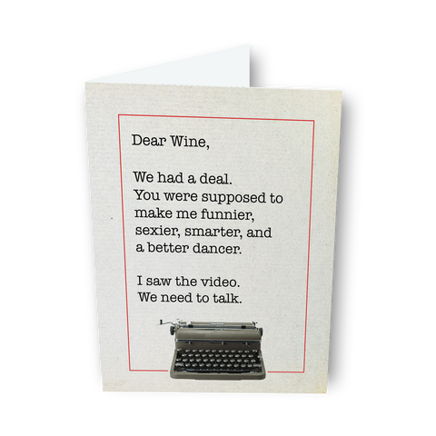 Dear Wine, a Dear Life Greeting Card