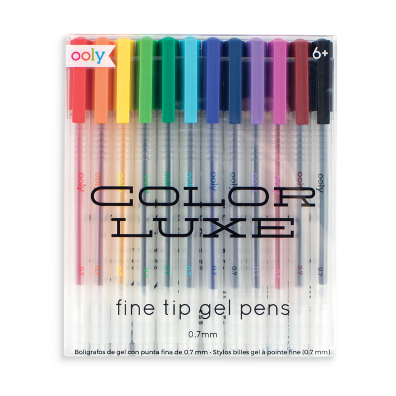Color Luxe Colored Gel Pens - Set of 12 - Sapori Stationery