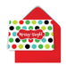 GeoChristmas White Dots Holiday Card (8 Message Options)